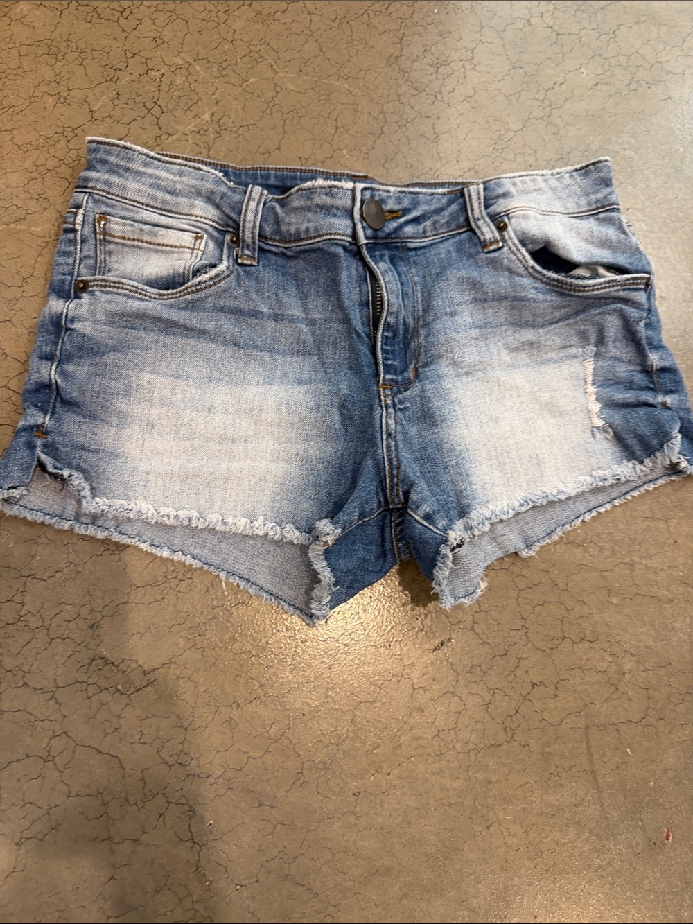 STS Blue Frayed Hem Light Blue Denim Shorts